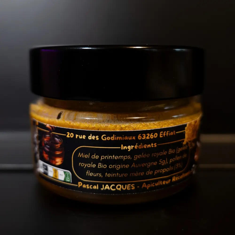 bee_vital_vue_coté Bee Vital - Combo Miel,Propolis,Polen & Gelée Royale